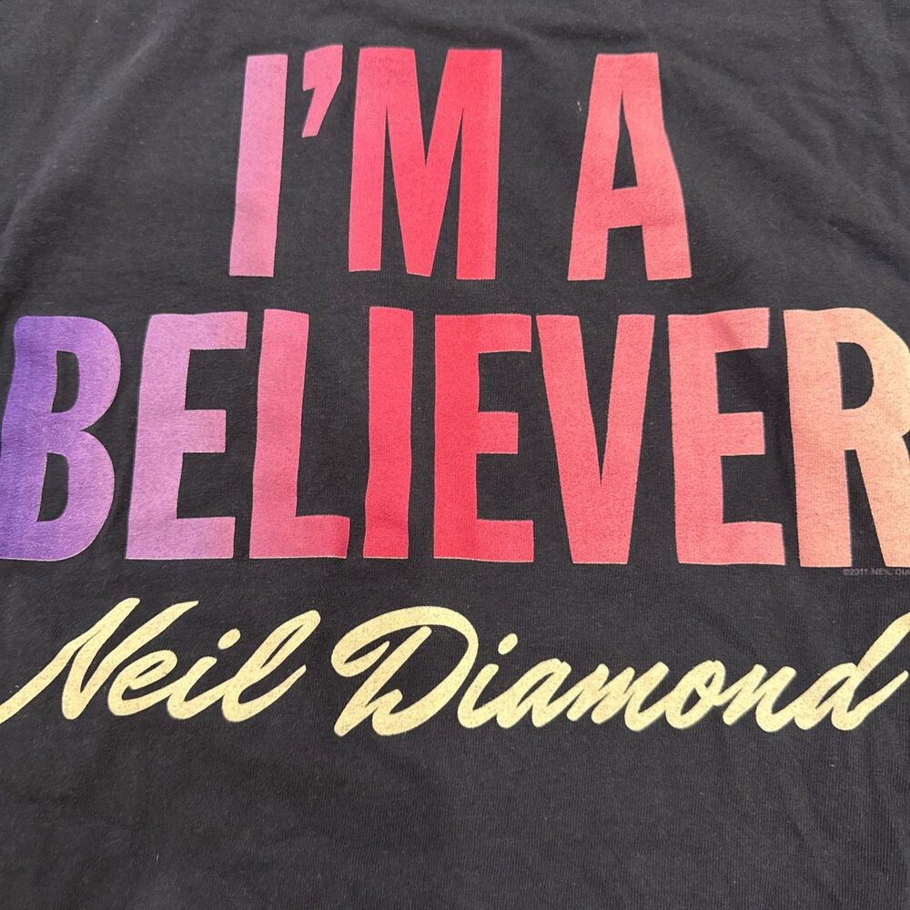 Neil Diamond World Tour 2012 TShirt Navy Blue Size Small Good Used Condition - Picture 6 of 8